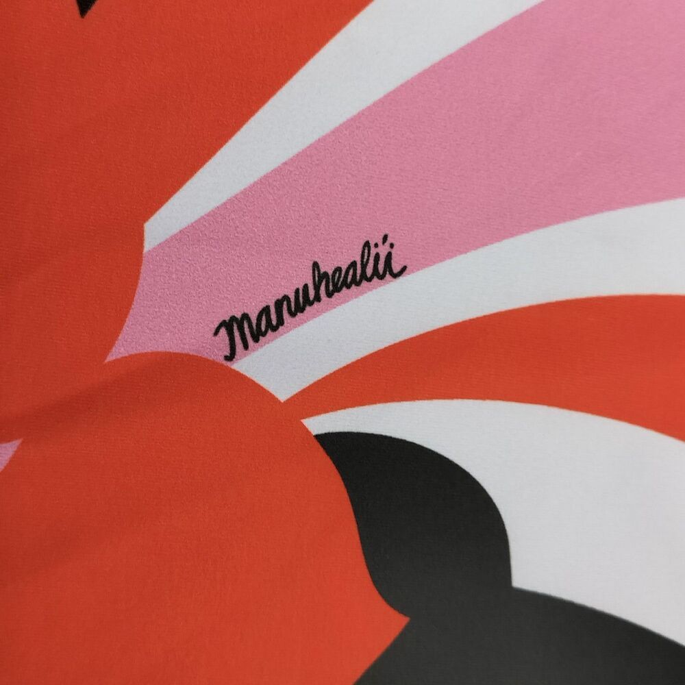 MANUHEALI’I Floral Hawaiian Polo Shirt Aloha Tropical Colorful Bright Peony Sz S - Picture 2 of 10